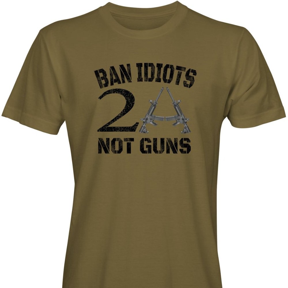 Ban Idiots Not Guns, Men's Custom T-Shirt